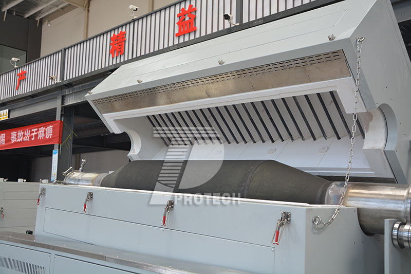 Actual photo of large diameter stainless steel rotary tube furnace Actual photo of large diameter stainless steel rotary tube furnace